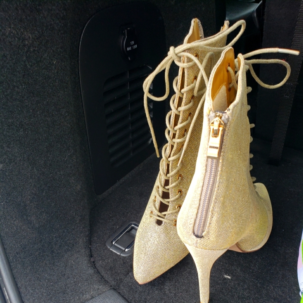 Never been worn Shimmer Gold Boots,